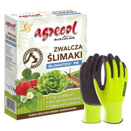 Ślimatox FE: Visokoučinkoviti granulat protiv puževa 1 kg + zaštitne rukavice M