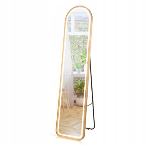 Lustro s LED osvjetljenjem i stalakom za pod ili zid 37 x 38 x 155 cm