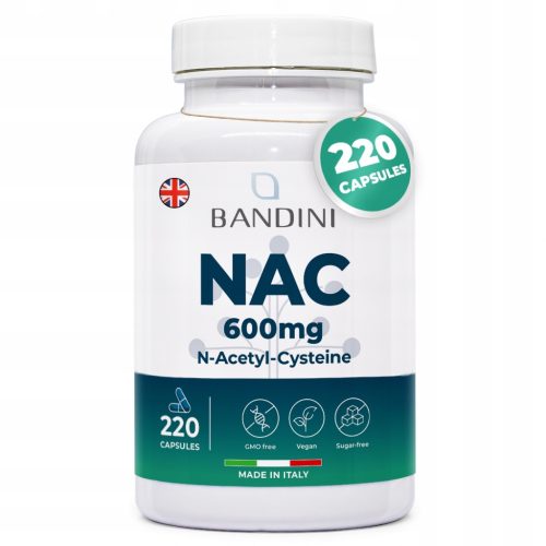 NAC Kapsule 600mg - Bandini Pharma, Visoko Bioraspoložive Kapsule s 7 Mjeseci Zalihe
