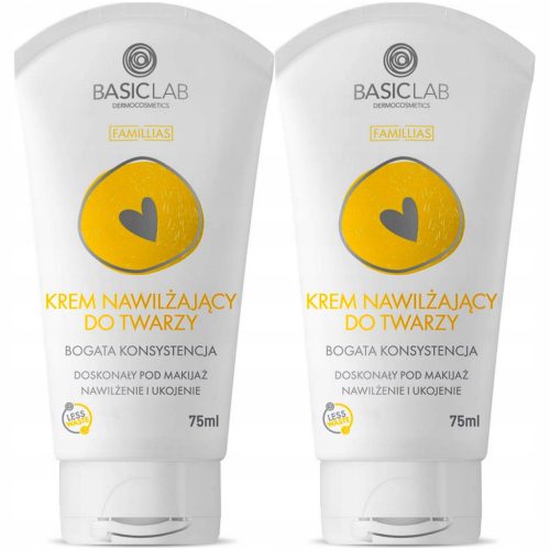 BasicLab Bogati Hidratantni Krema za Suho i Osjetljivo Lice 2x75ml