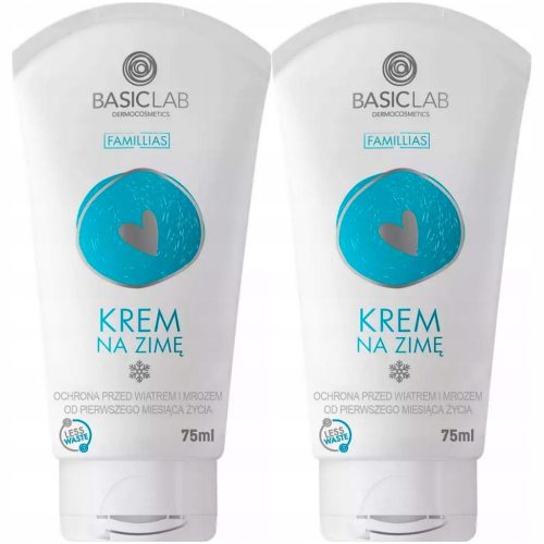 BasicLab Famillias Zimski Zaštitni Krem za Lice s Vitaminom E, 2x75ml