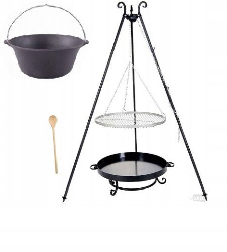  ROŠTILJ XXL Ložište 80 cm Inox REŠETKA 80 cm + LOVAC 8 l