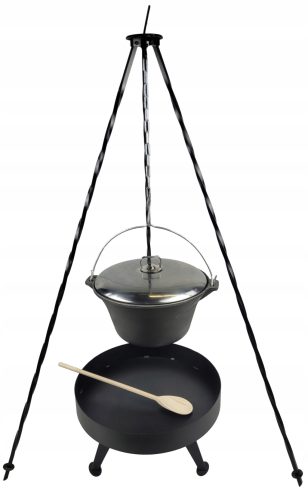  Kazan od lijevanog željeza 8 P KAMIN 40 cm Tronožac 120 cm