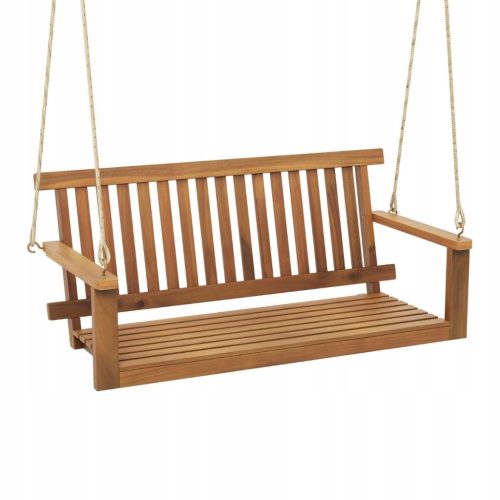 Velika drvena vrtna ljuljačka s naslonom i ergonomskim sjedalom 130 x 63 x 57 cm do 230 kg