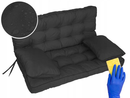  Jastuk za ljuljačku za vrtnu klupu debljine 120 cm, vodootporan + 2 jastuka