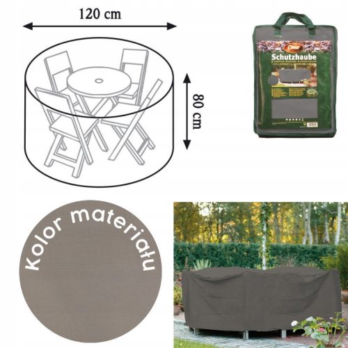 Zaštitna navlaka za okrugli stol sive boje, promjer 120 cm
