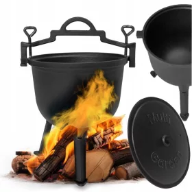    Kotao od lijevanog željeza Hungarian Standing on Fire Fire Grill 10L