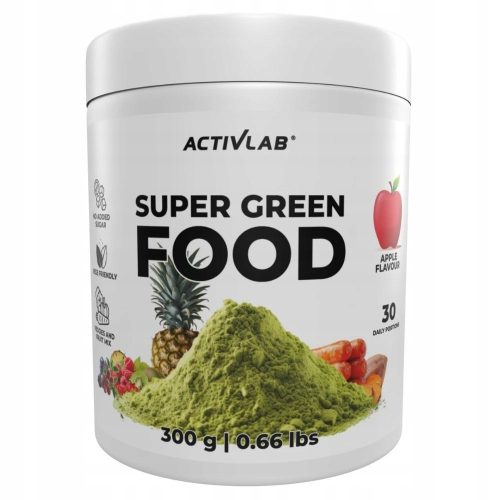 Activlab Super Green Food, Jabuka - Obogaćen Vitaminsko-Povrćnim Kompleksom, 300 g