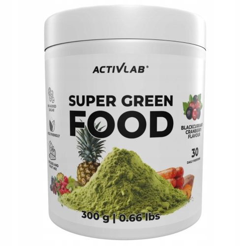 Aktivlab Super Green Food, Crni Ribiz i Brusnica - Dodatak Prehrani 300g