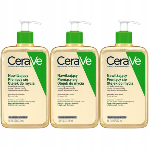 CeraVe Hidratantno Pjenasto Ulje za Pranje Lica i Tijela 3x473ml
