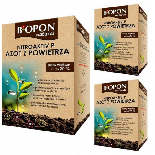 Biološki preparat Nitroaktiv P za obogaćivanje tla azotom - 3 pakiranja po 40 g