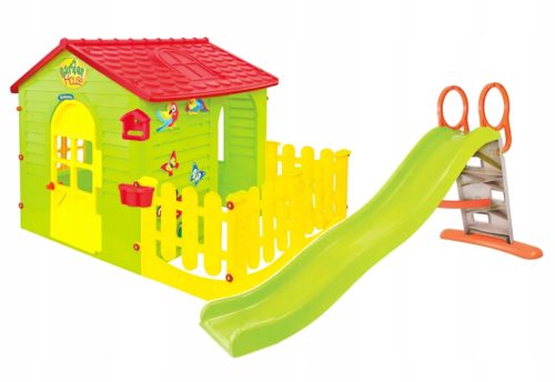 Dječje igralište s vrtom i ogradom + Vodeni tobogan 198 cm Mochtoys