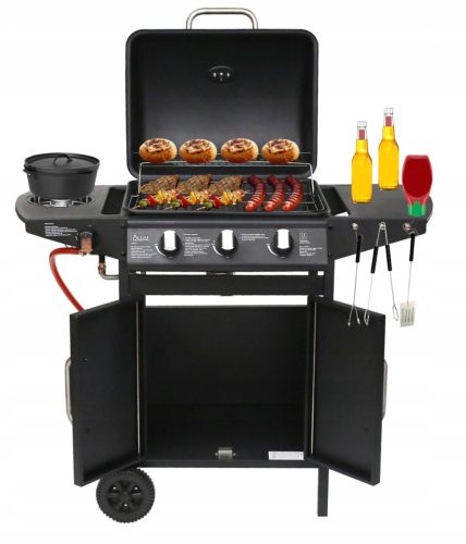 Grill na plin Activa Mastercook California 3+1 (8,7 + 2,5 kW) - 19788
