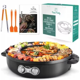    Okrugli električni stolni roštilj s vrućim loncem 2u1 SILVERCREST 1800W