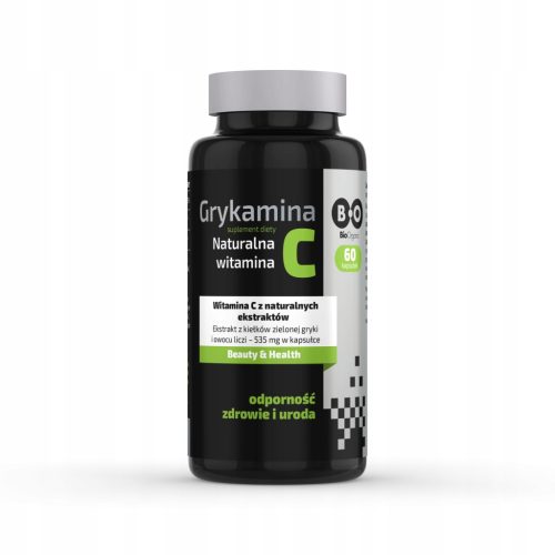 BioOrganic Grykamina C - Prirodni Vitamin C iz Klice Heljde i Liči Voća, 60 Kapsula