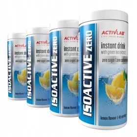   ISOACTIVE ZERO - Napitak bez Kalorija za Hidraciju i Elektrolite, 4x225g, Limun