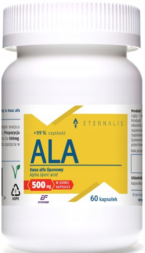 ALA Kwas Alfa Liponowy - Antyoksydant i Ochrona Neurologiczna, 500mg