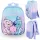 Disney Stitch & Angel Plavi Školski Ruksak za Djevojčice 38x31x12 cm