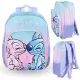Disney Stitch & Angel Plavi Školski Ruksak za Djevojčice 38x31x12 cm