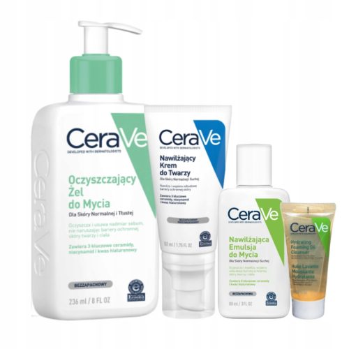 CeraVe Komplet za Njegu Kože: Krem i Gel za Čišćenje s Ceramidima