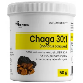   Ekstrakt Chaga 30:1 od Proton Labs - Suplement Diety z Najmocniejszym Grzybem