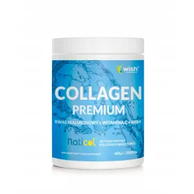   Kolagen Morski Premium 10000mg z MSM, Witaminą C i Kwasem Hialuronowym, 400g - WISH Pharmaceutical