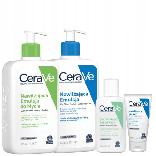 CeraVe Set za Njegu Kože: Emulzije i Balsami za Suhe i Normalne Tipove Kože