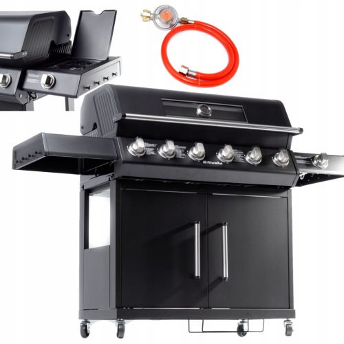 Riwall RGG 61 EXL Plinski roštilj s 7 plamenika - Luksuzni 24kW grill za 14 osoba