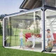 Prozirna vrtna tenda za terasu, vodootporna, 420g/m2 s očicama za montažu 2x1m