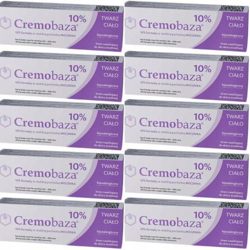 Cremobaza 10% Krema s Ureom, Paket 10 x 30g za Osjetljivu Kožu