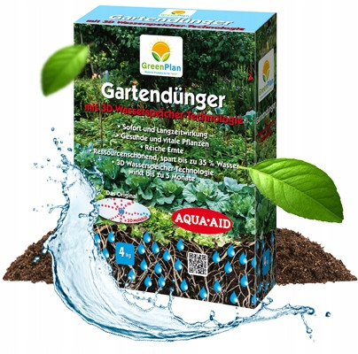 GREENPLAN Ekološko gnojivo za vrtne biljke Save Water dugotrajnog djelovanja 4 kg
