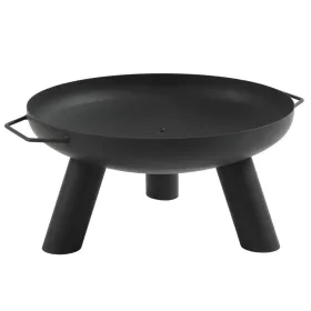   Čelična vrtna jama za vatru obojena u crnu boju s vijcima Krf 78 cm