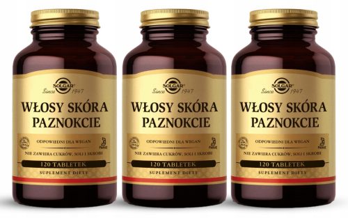 Solgar Formula za Ljepotu Kose, Kože i Noktiju - Paket od 3x120 Tableta