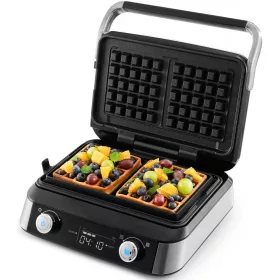    Yoer 2 LARGE WAFFLES aparat za vafle +4 automatska programa +podešavanje hrskavosti