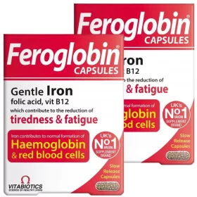   VITABIOTICS Feroglobin - Željezo i Vitamini B za Podršku Zdravlju Krvi, 60 Kapsula