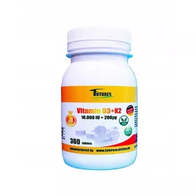   Witamina D3 10000IU i K2 200mcg - 360 tableta za zdravlje kostiju i srca