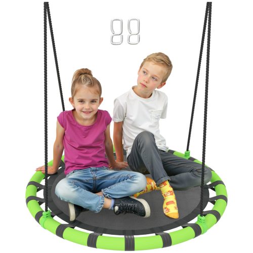 Disk ljuljačka Ø100 cm, podesiva, crna za djecu