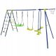 Multifunkcionalno dječje igralište - Set s 6 različitih elemenata za igru i zabavu. Ovo sve-u-jednom igralište pruža mnoštvo aktivnosti za djecu svih uzrasta. Uključuje ljuljačke, tobogane, penjalice 