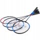 SMJ Badminton Set with 4 Rackets, 2 Shuttlecocks, Net, and Poles
