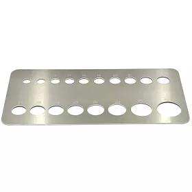    Ravni metalni kalibrator s 18 rupa za meko voće - od 14 do 40 mm