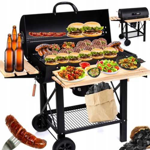  VRTNI ROŠTILJ NA UGLJEN S POKLOPCEM ZATVORENI STOL PRIJENOSNA BAVČVA BBQ PRO