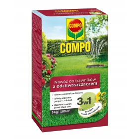   COMPO Specijalno Gnojivo za Travu s Sredstvom Protiv Korova 3 kg - Za Gustu i Zdravu Travu