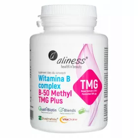   Aliness Vitamin B Complex B-50 Methyl TMG Plus - Vege Kapsule, 100 komada