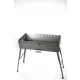  Mangal kofer za roštilj za 12 šiljaka, metalni sklopivi ugljen, 2 mm