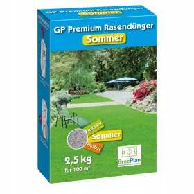   GREENPLAN Premium Ljeto Dugotrajno Gnojivo za Trawnjake 2,5 kg