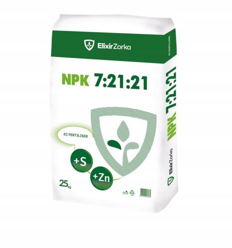 Mineralno gnojivo Elixir Zorka NPK 7:21:21 + 4% S + 0,05% Zn 25kg