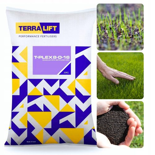  TERRALIFT PROLJEĆE LJETO ORGANSKO GNOJIVO ZA TRAVNU TRAVU T-PLEX 8-0-16 20KG