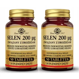   Solgar Selen 200 mcg tablete za zdravu kosu i nokte, 50 tableta x2