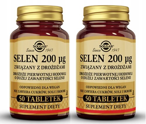 Solgar Selen 200 mcg tablete za zdravu kosu i nokte, 50 tableta x2