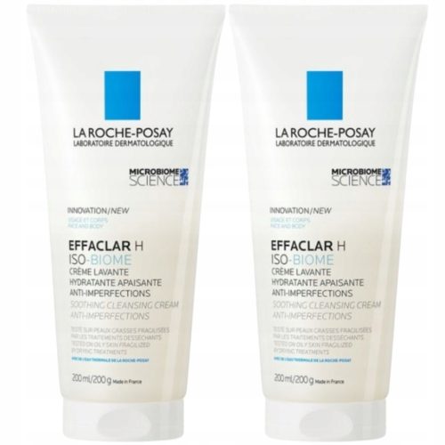 La Roche-Posay Effaclar H Iso-biome Krem za pranje, umirujući, 2x200ml